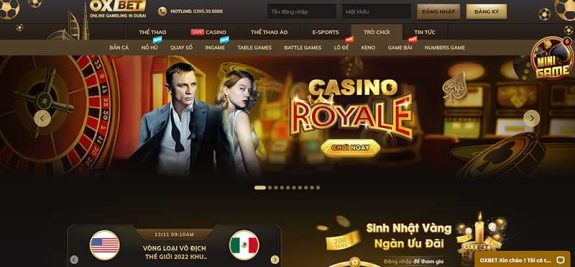 giao diện Oxbet
